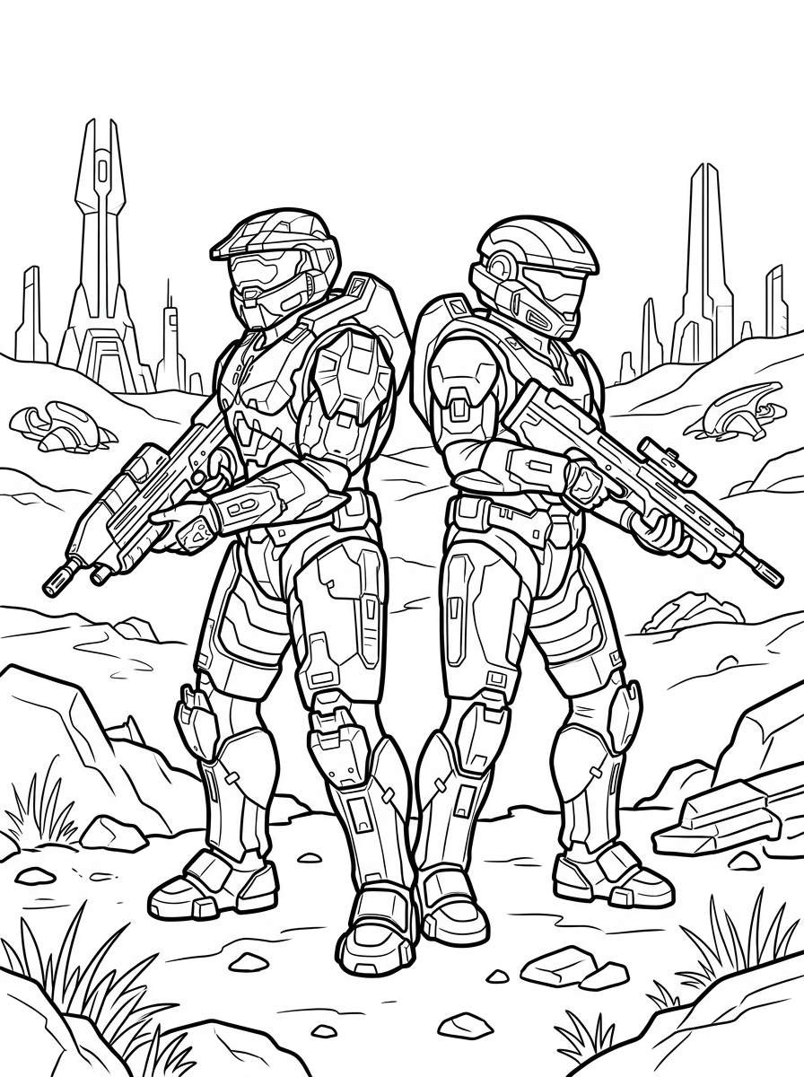 adult coloring pages Halo 1