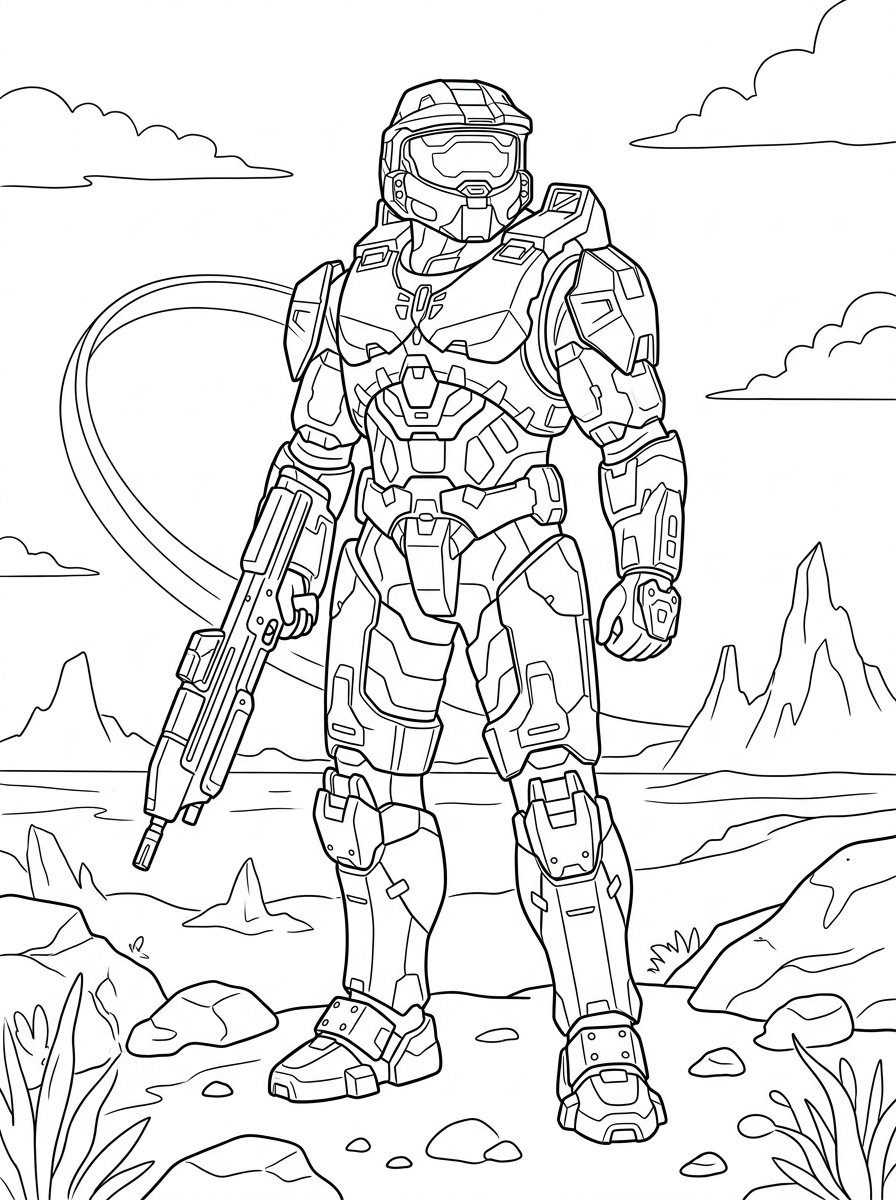 Halo coloring pages for adults pdf
