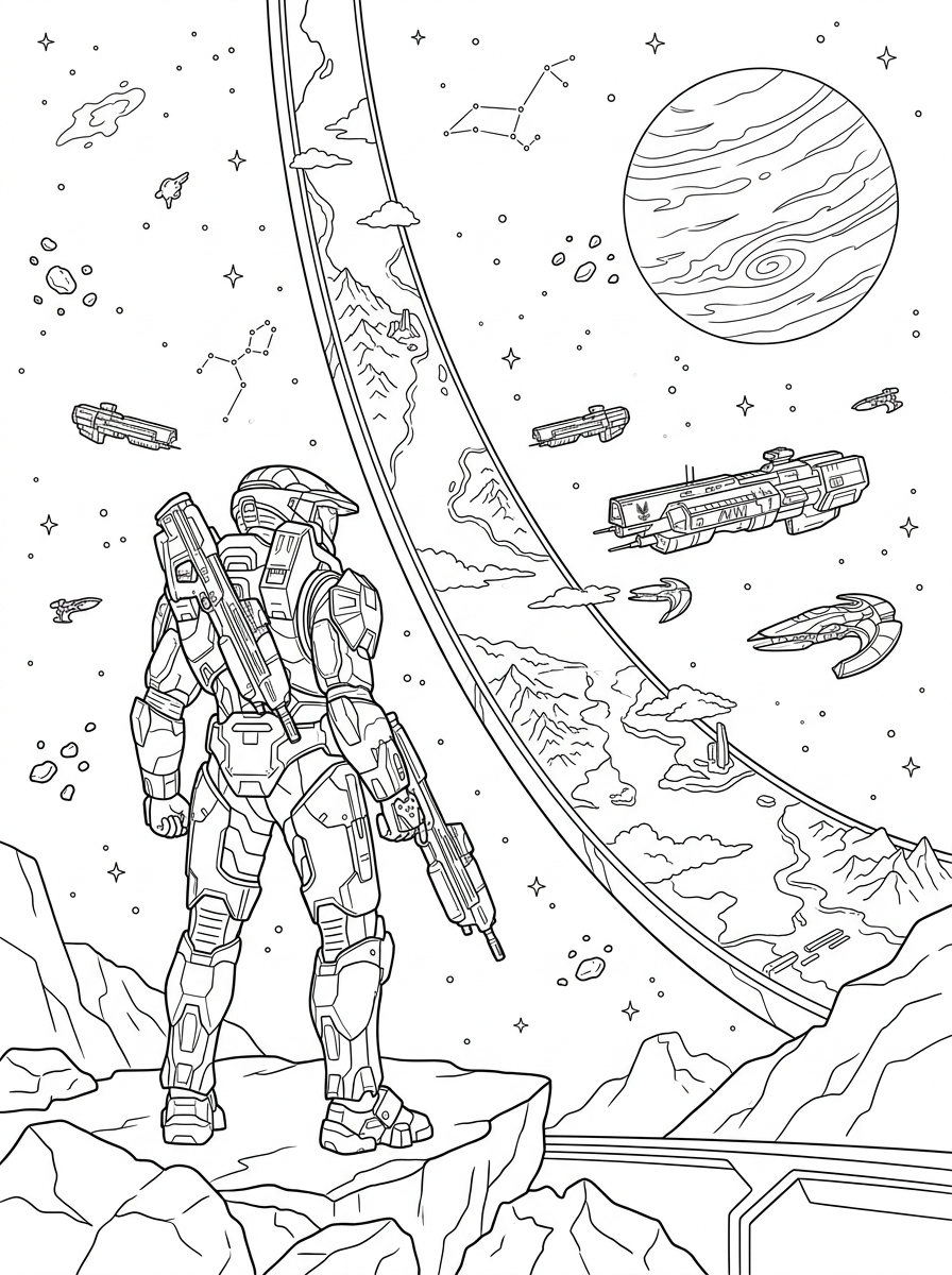 coloring pages Halo