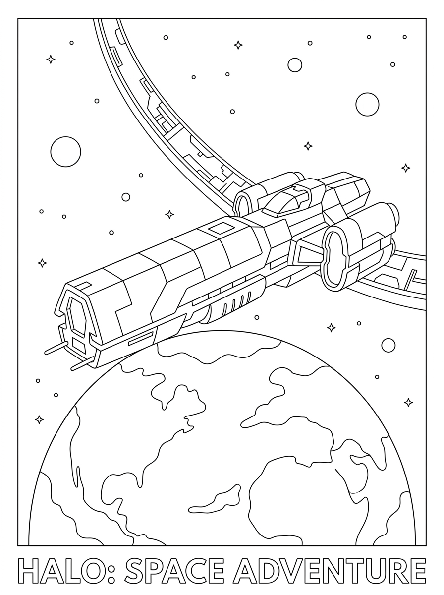 free Halo coloring pages printable