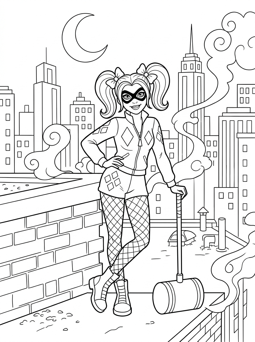 Disegni da colorare di Harley Quinn 16 Disegni da colorare gratuiti di Harley Quinn