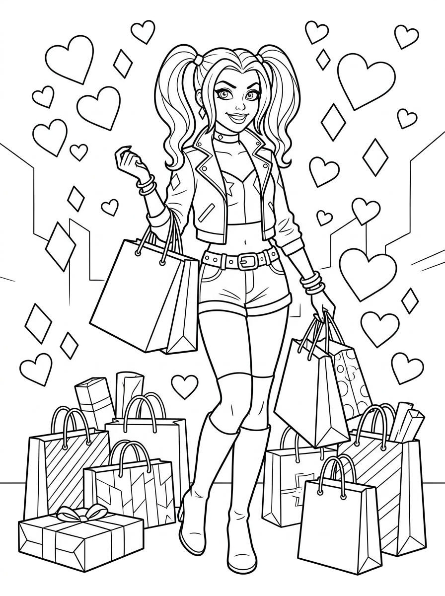Disegni da colorare di Harley Quinn 21 Disegni da colorare del Grinch e di Harley Quinn
