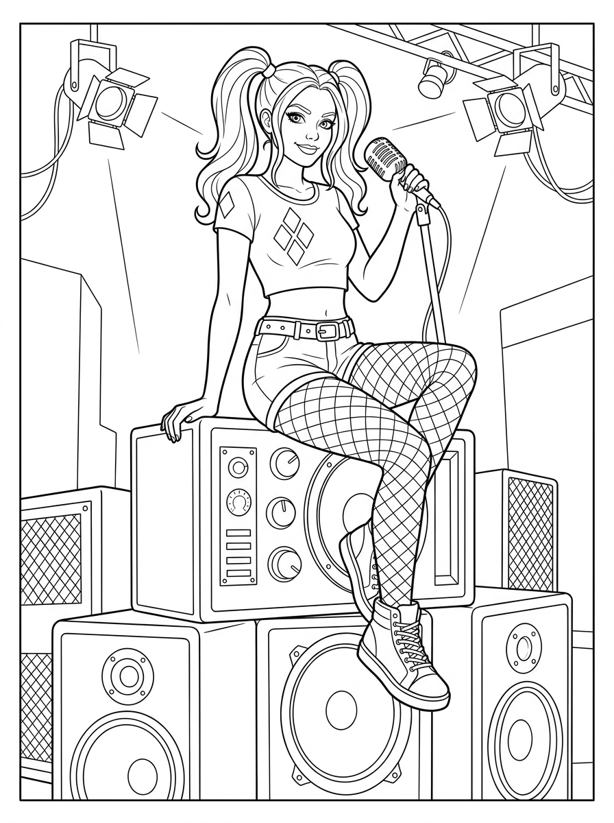 Disegni da colorare di Harley Quinn 24 Disegni da colorare di Harley Quinn