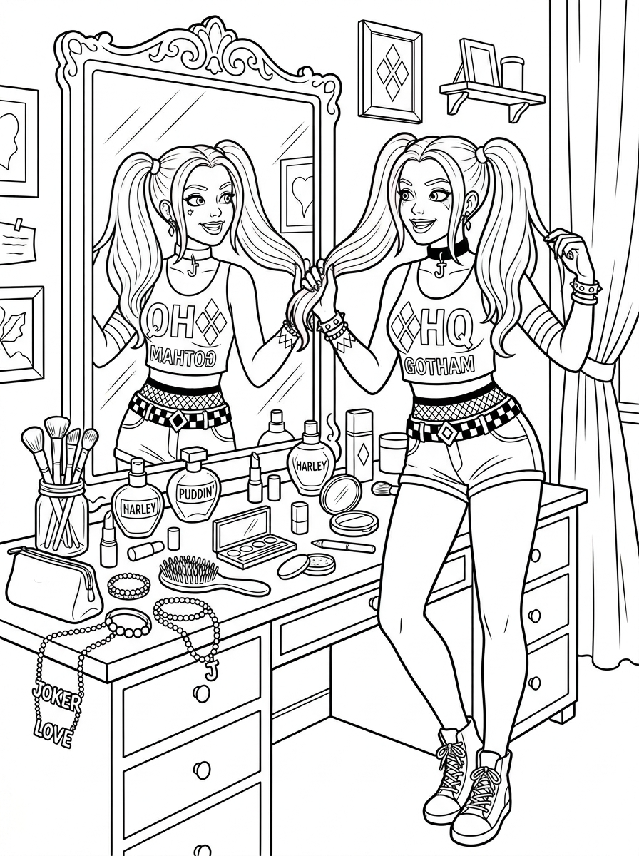 Disegni da colorare di Harley Quinn 26 Disegni da colorare di Harley Quinn e del Grinch 1