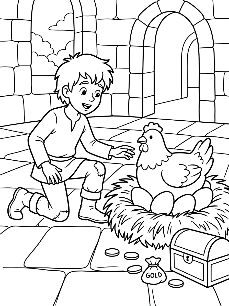 Disegni da colorare di Jack e il fagiolo magico - Pagina 12 disegni da colorare di Jack e il fagiolo magico