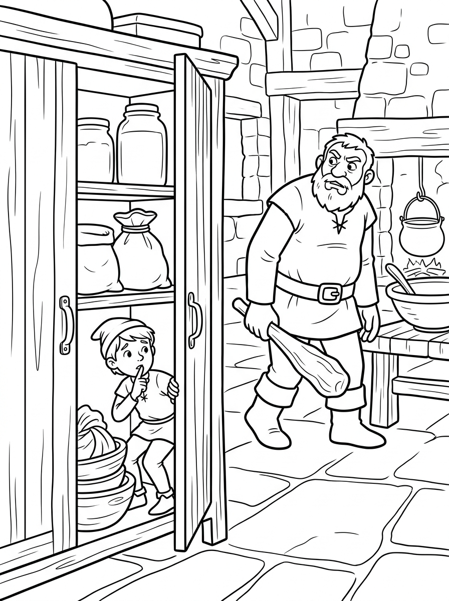 Disegni da colorare di Jack e il fagiolo magico - Pagina 14 Disegni da colorare facili di Jack e il fagiolo magico