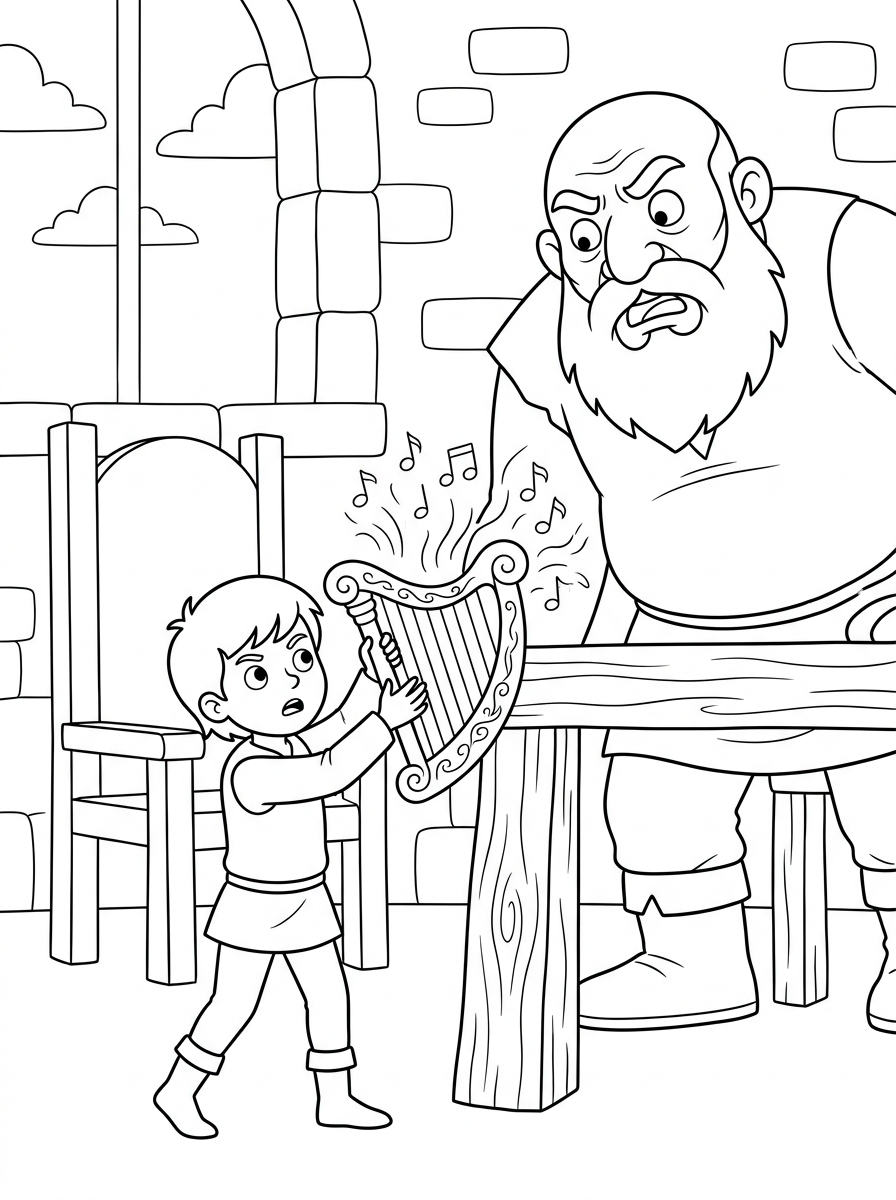 Disegni da colorare di Jack e il fagiolo magico - Pagina 17 Disegni da colorare facili di Jack e il fagiolo magico