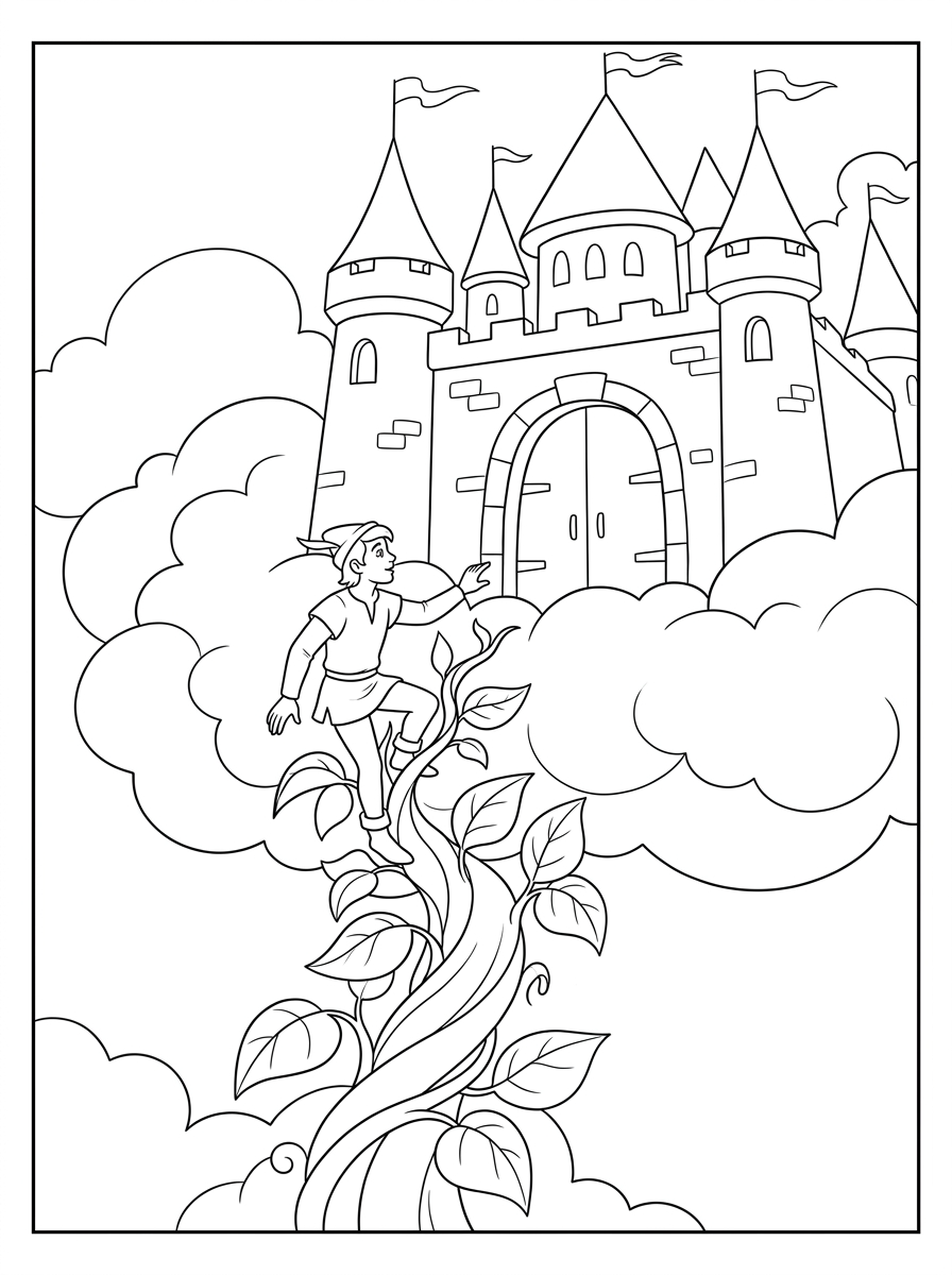 Disegni da colorare di Jack e il fagiolo magico - Pagina 18 Disegni da colorare di Jack e il fagiolo magico, stampabili gratuitamente