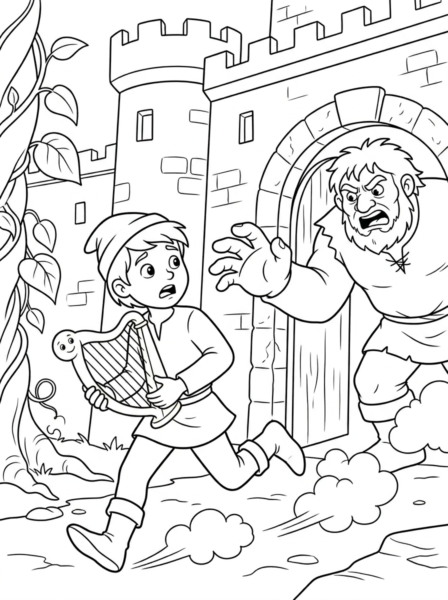 Disegni da colorare di Jack e il fagiolo magico - Pagina 20 Disegni da colorare stampabili di Jack e il fagiolo magico