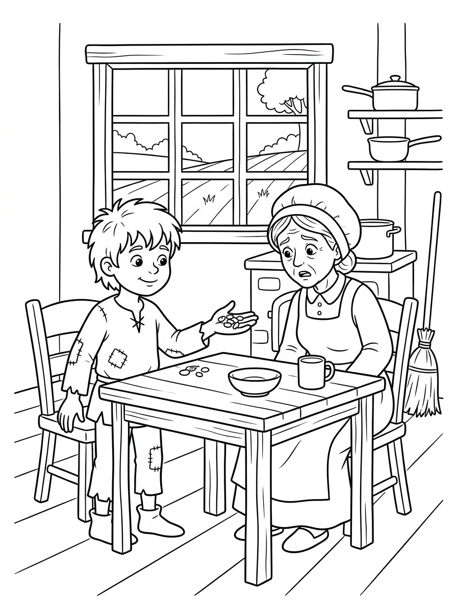 Disegni da colorare di Jack e il fagiolo magico - Pagina 21 Disegni da colorare facili di Jack e il fagiolo magico 1