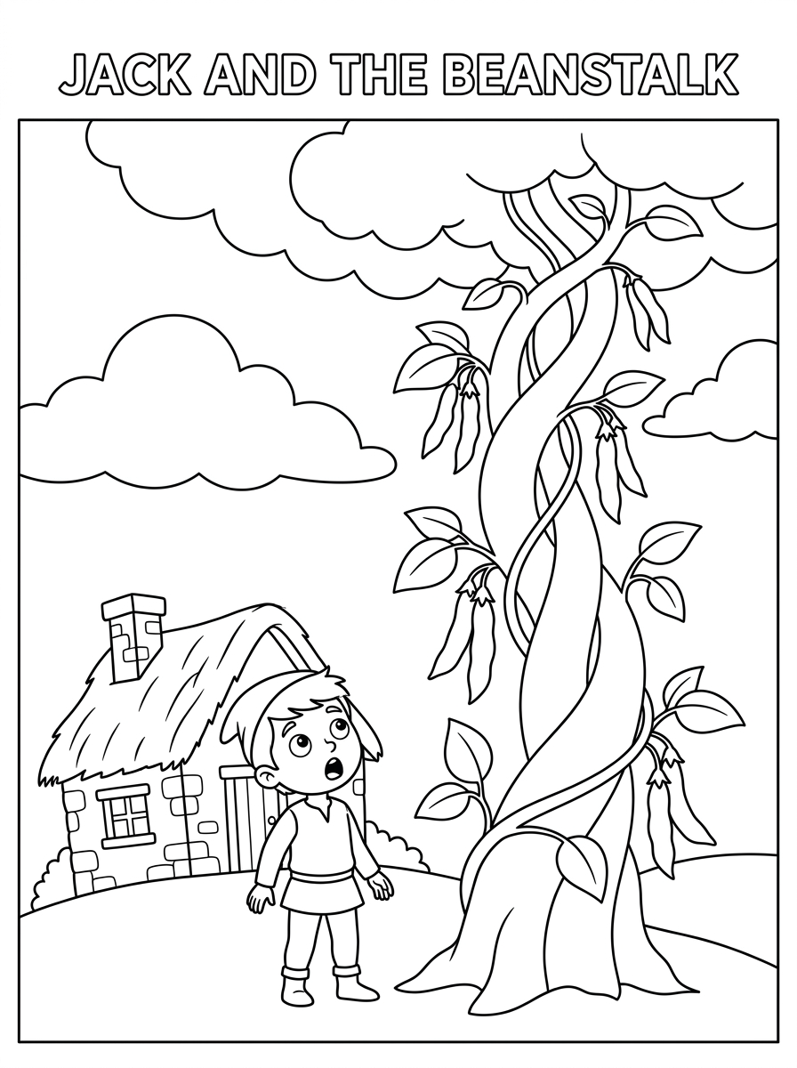 Disegni da colorare di Jack e il fagiolo magico - Pagina 6 Disegni da colorare di Jack e il fagiolo magico