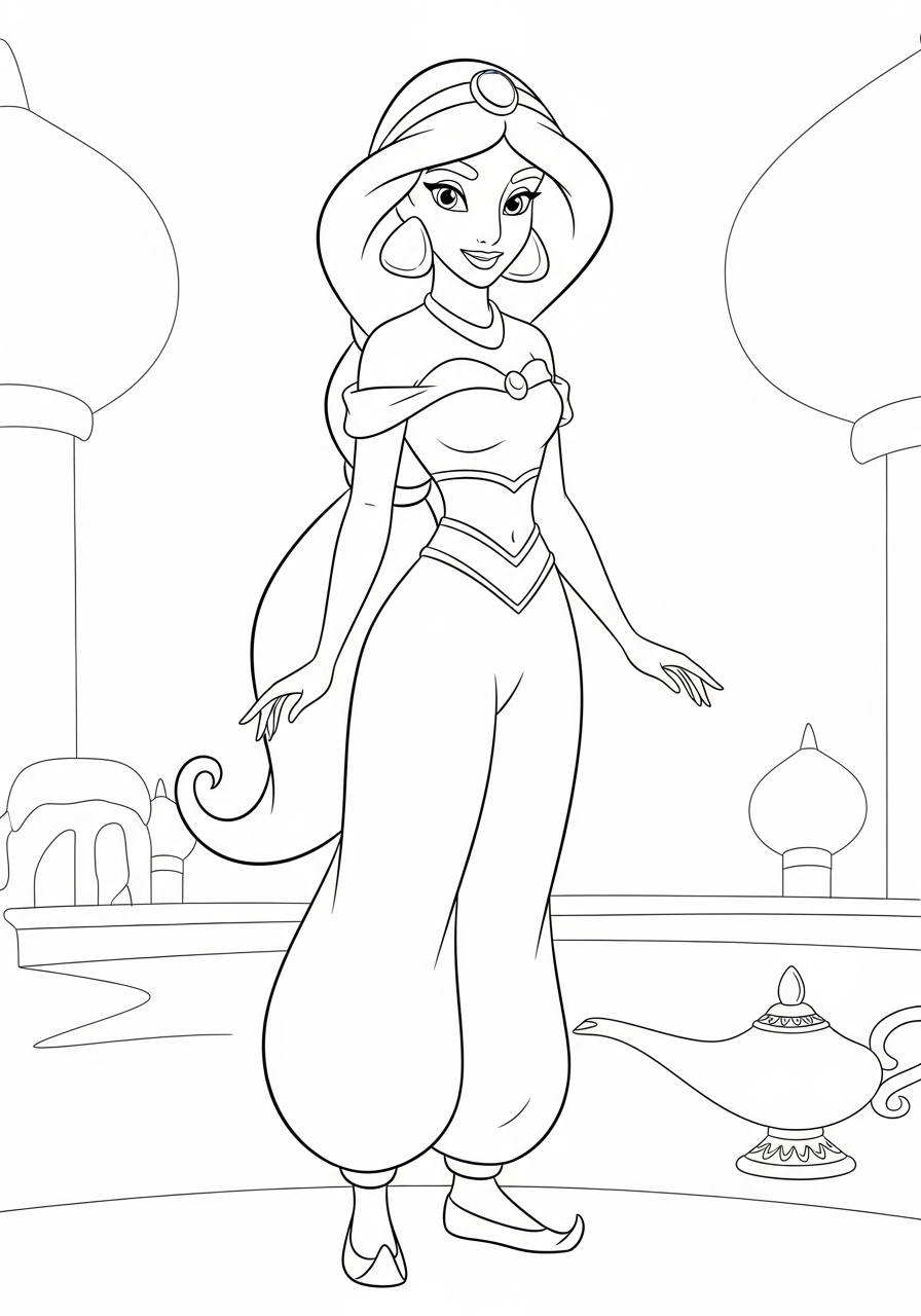Jasmine adult coloring pages