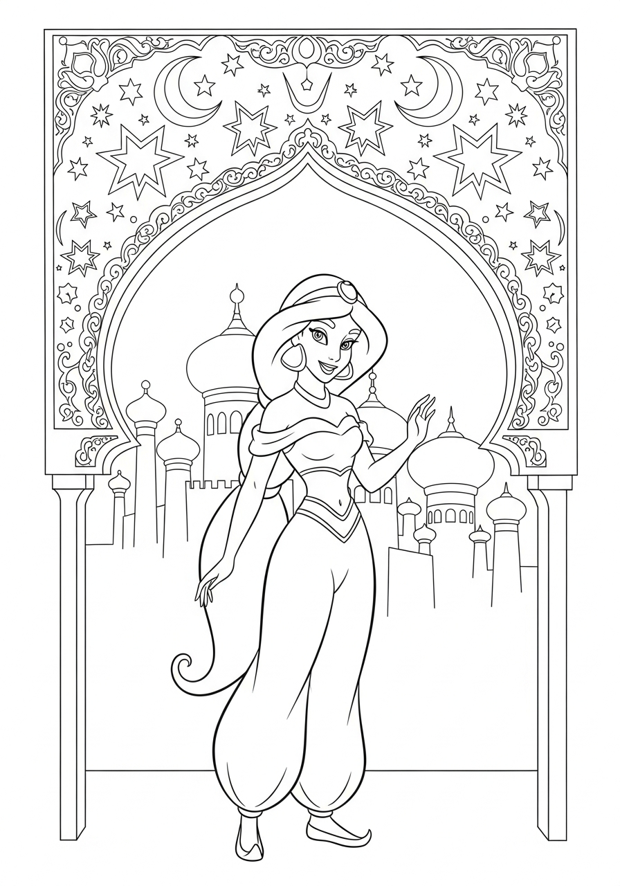 printable coloring pages Jasmine 1