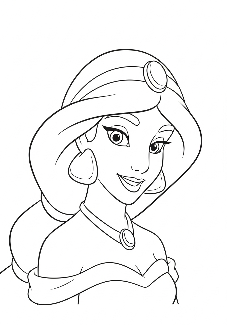 hard Jasmine coloring pages