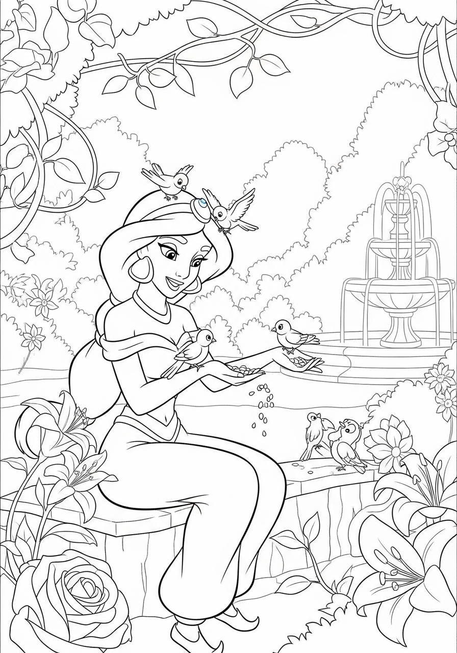 free Jasmine coloring pages