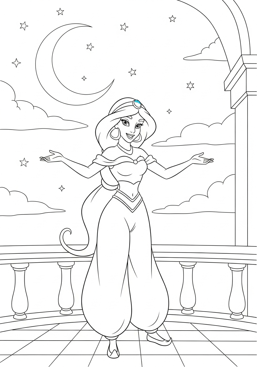 adult coloring pages Jasmine