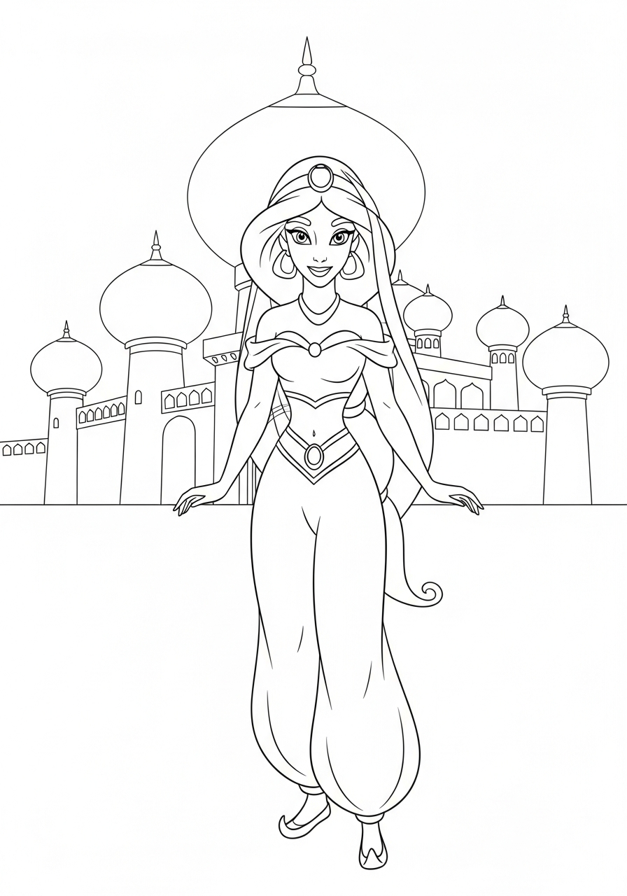 free Jasmine tree coloring pages