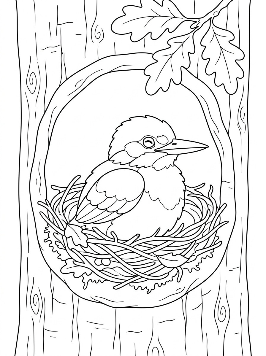 printable Kingfisher coloring pages