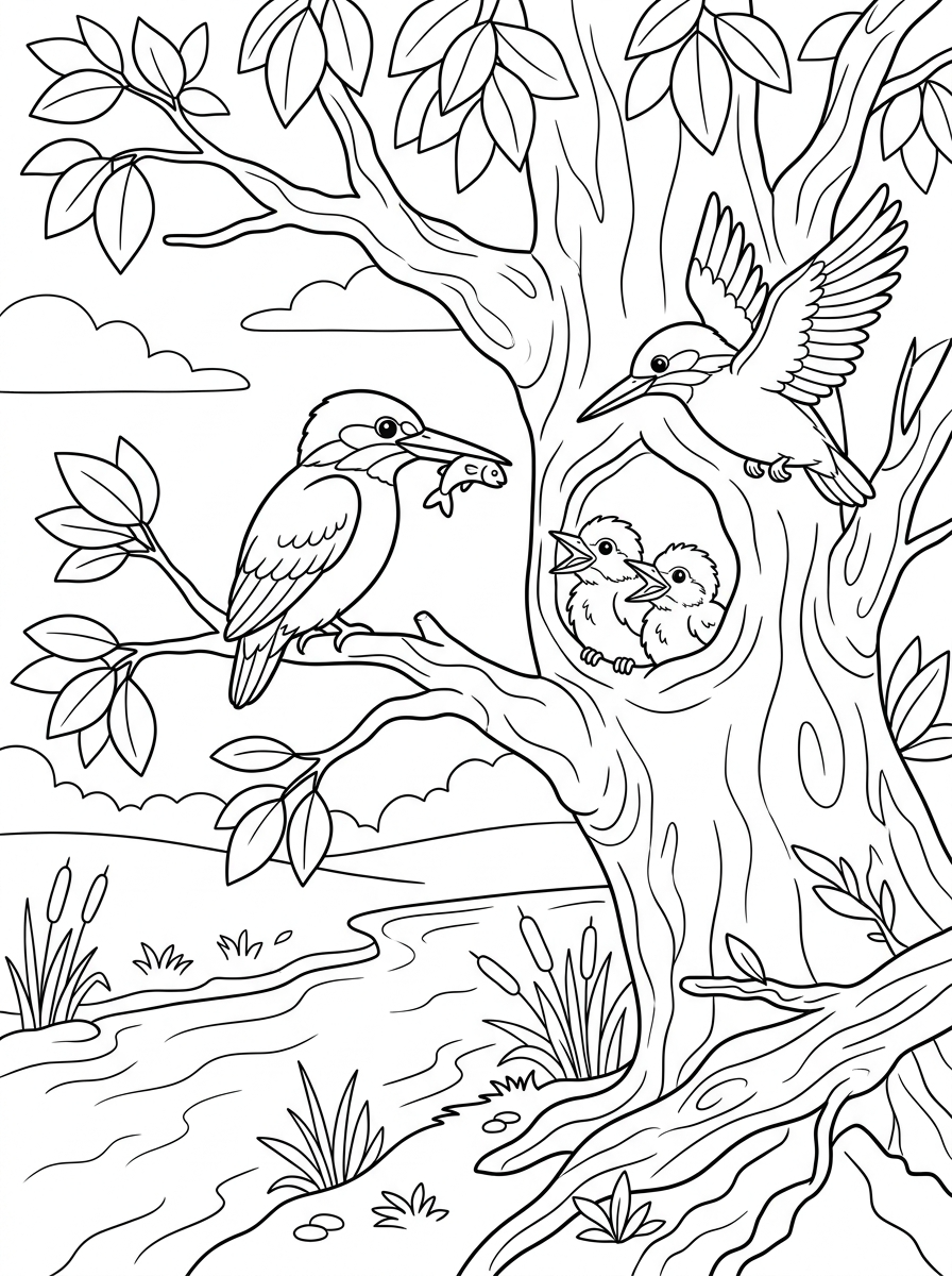 free coloring pages Kingfisher