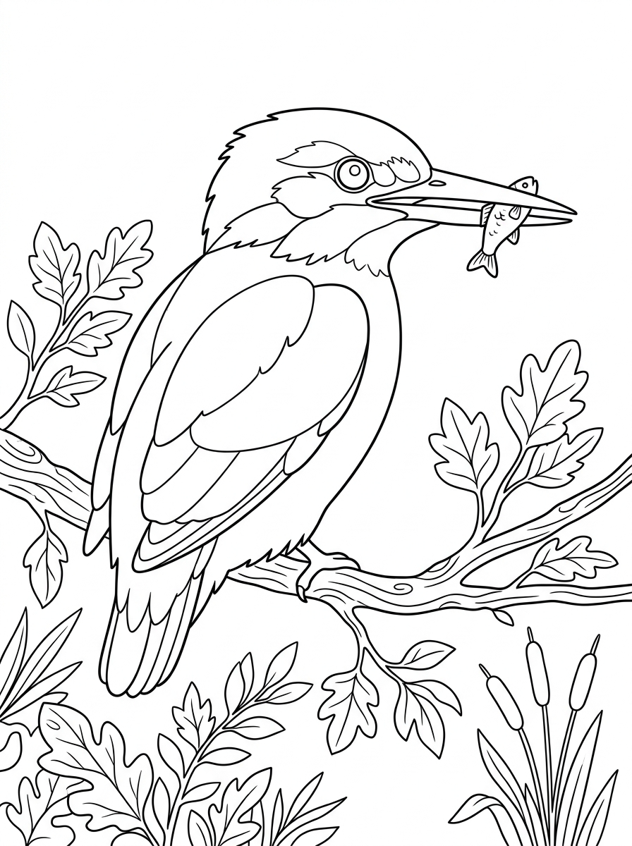 Kingfisher coloring pages to print
