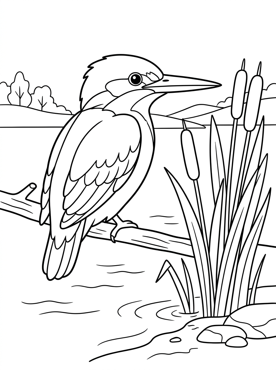 Kingfisher ornaments coloring pages