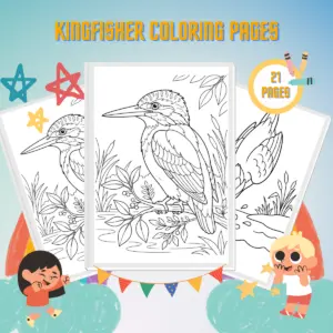 Kingfisher Coloring Pages thumbnail