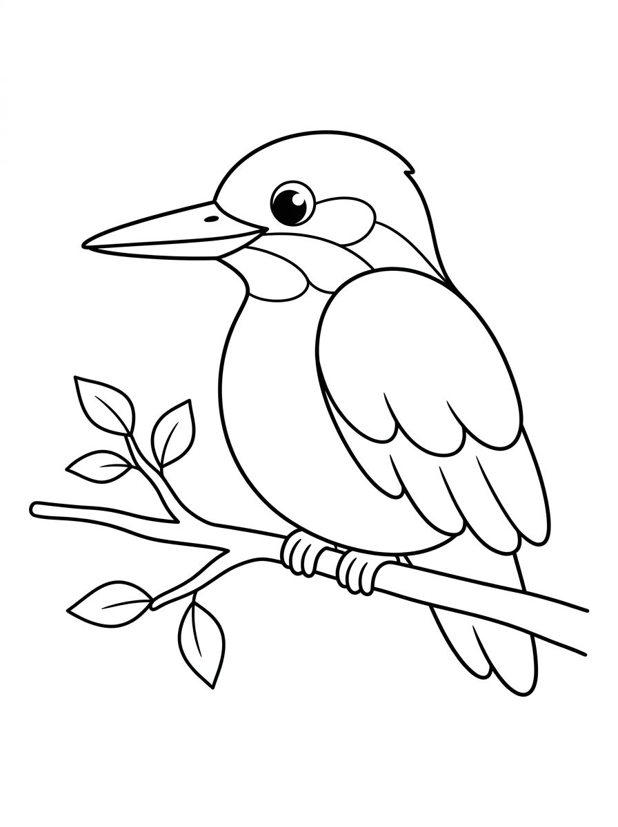 free Kingfisher coloring pages