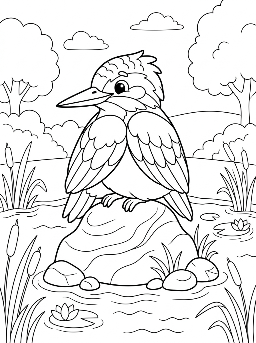 coloring pages for Kingfisher 1