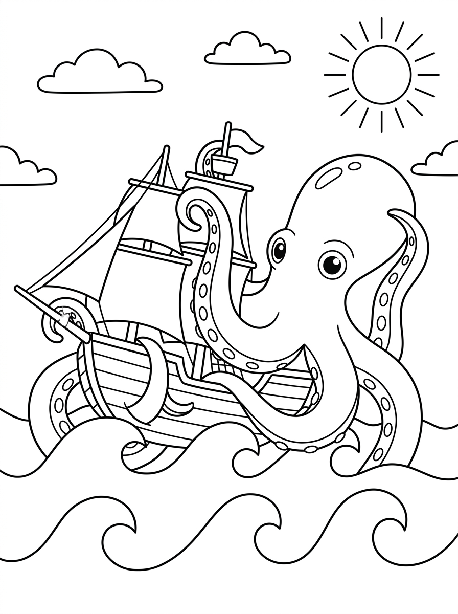 Página para colorir Kraken_linhas_pretas_202606021041