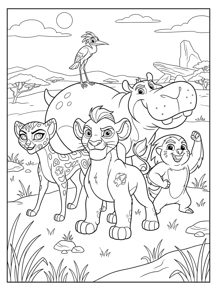 grinch Lion Guard coloring pages 1