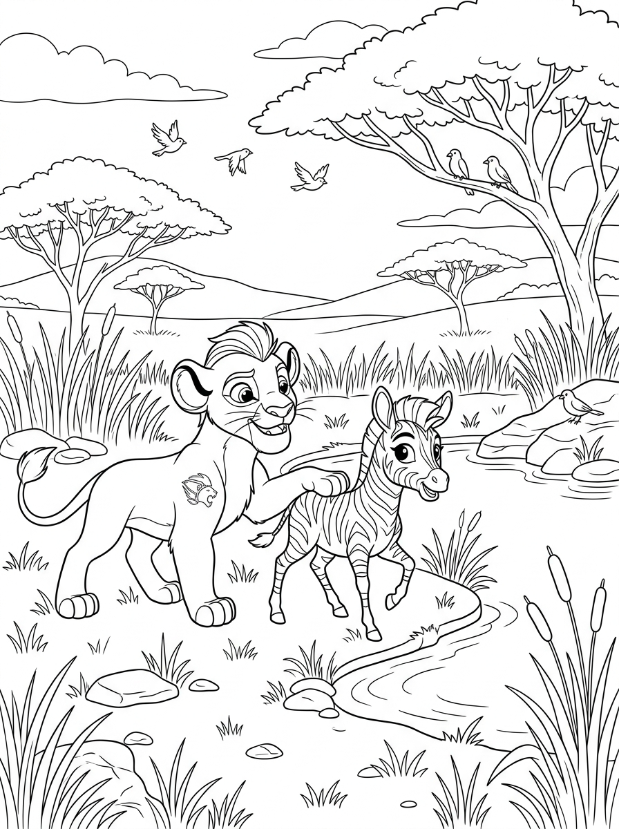 free printable Lion Guard coloring pages