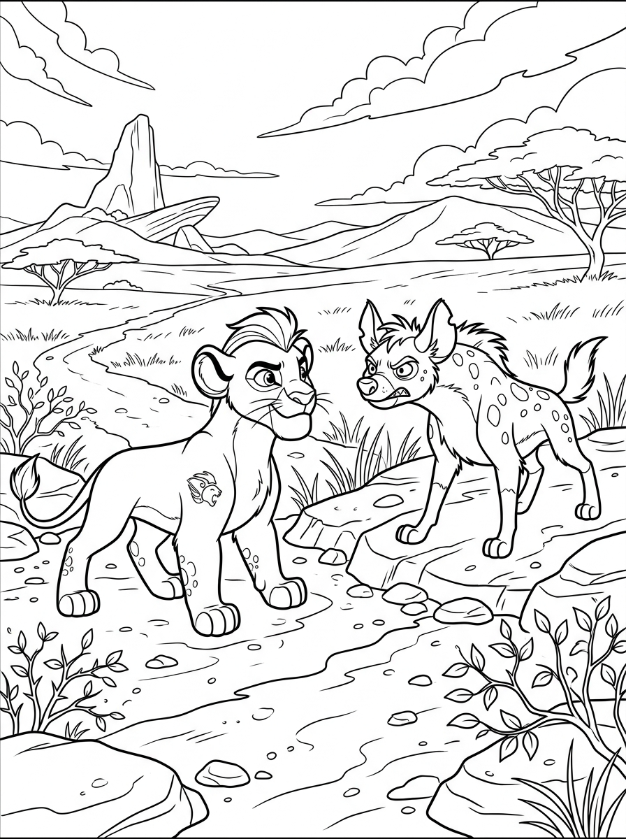 coloring pages printable Lion Guard