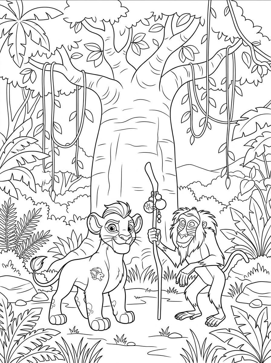 preschool Lion Guard coloring pages