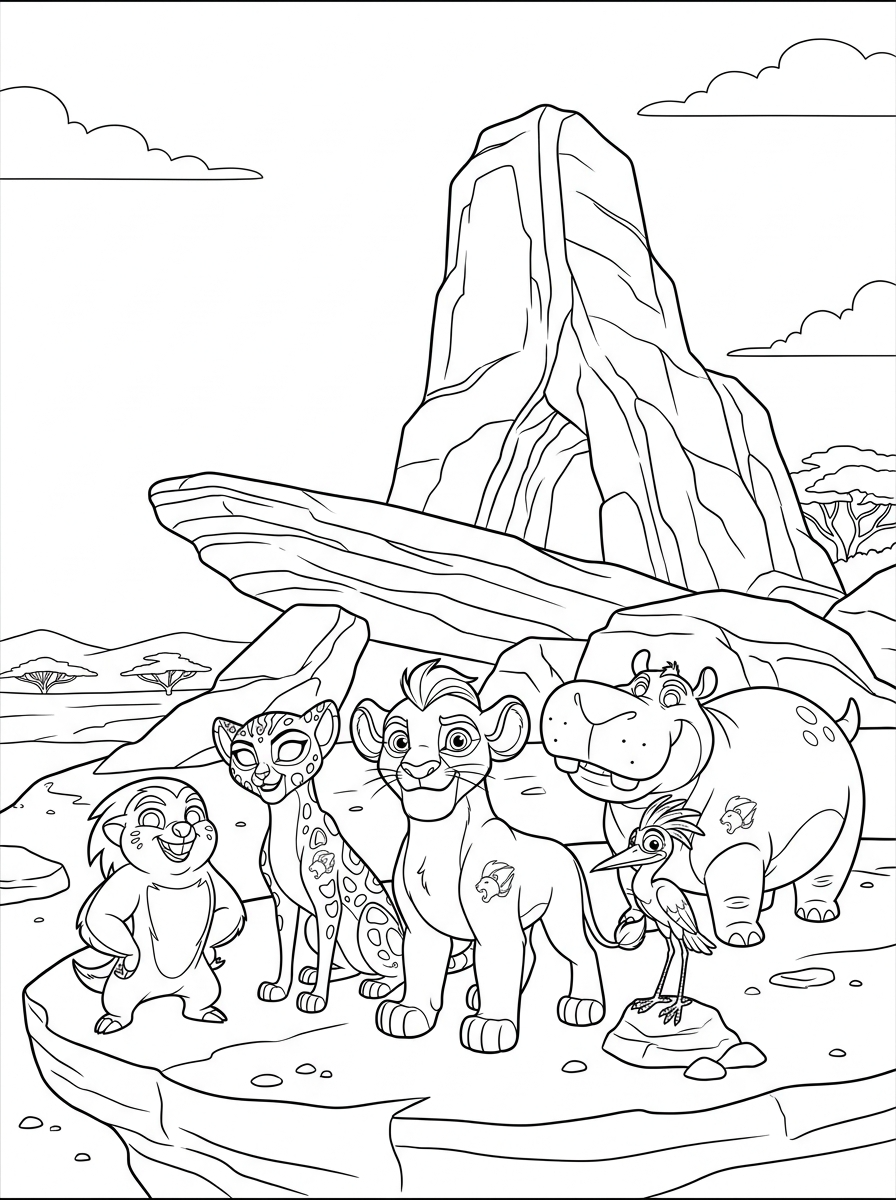 adult Lion Guard coloring pages
