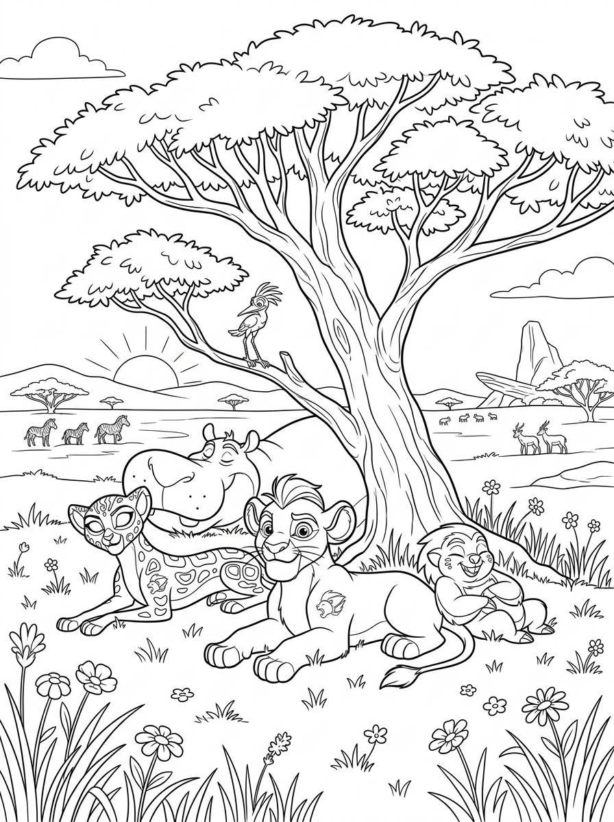 Lion Guard coloring book pages