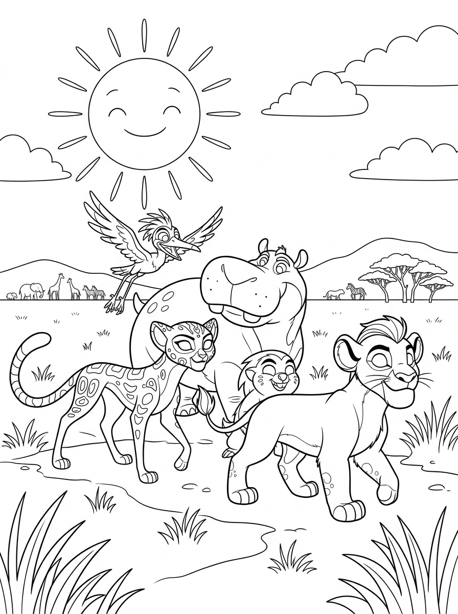 free Lion Guard coloring pages