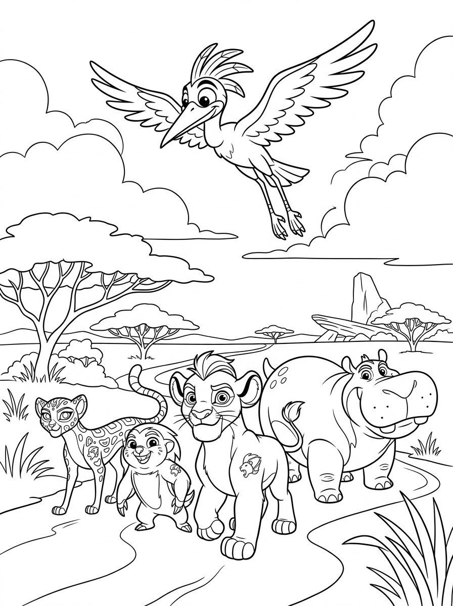 grinch cute Lion Guard coloring pages 1