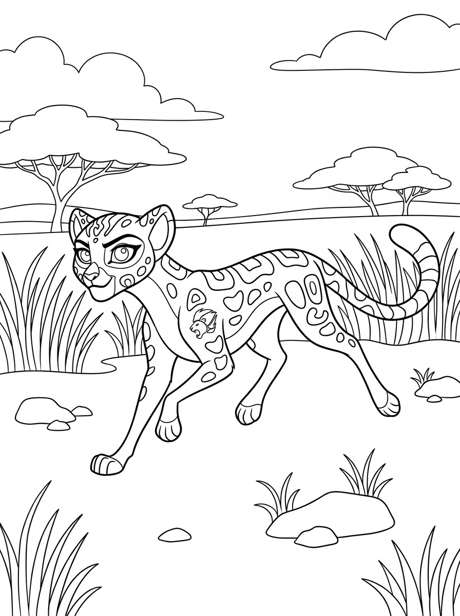 Lion Guard coloring pages easy
