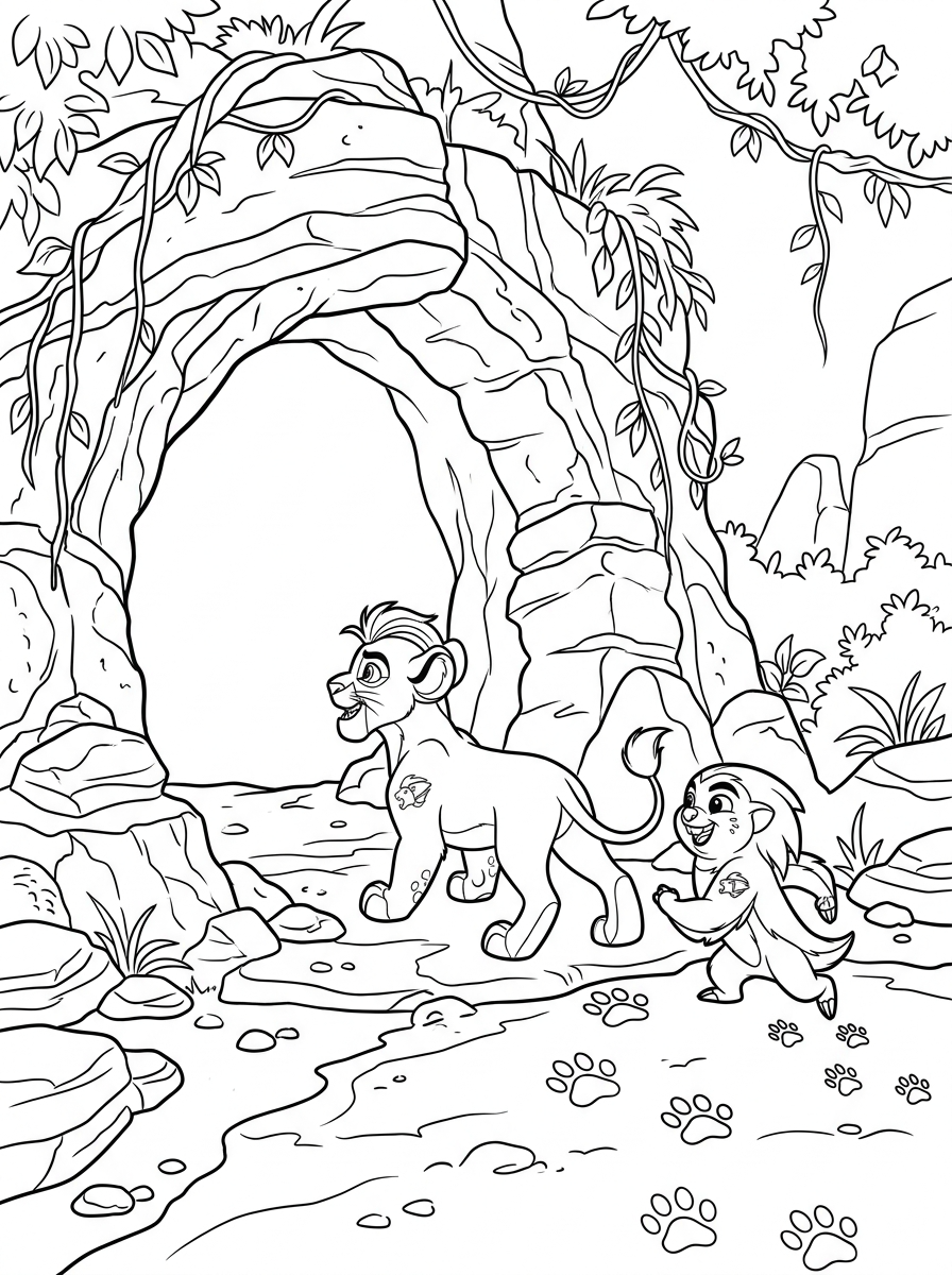 coloring pages for Lion Guard