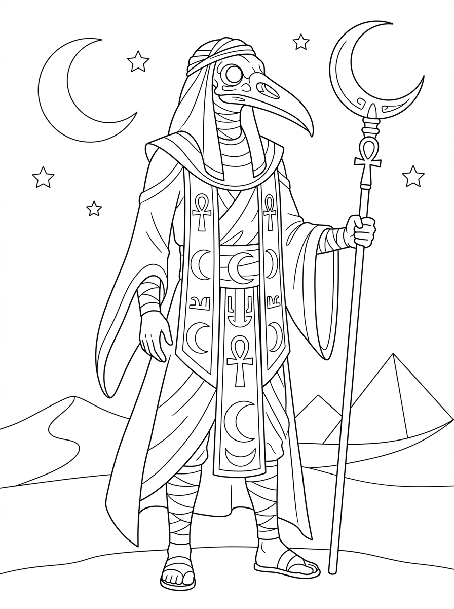 vintage Moon Knight coloring pages
