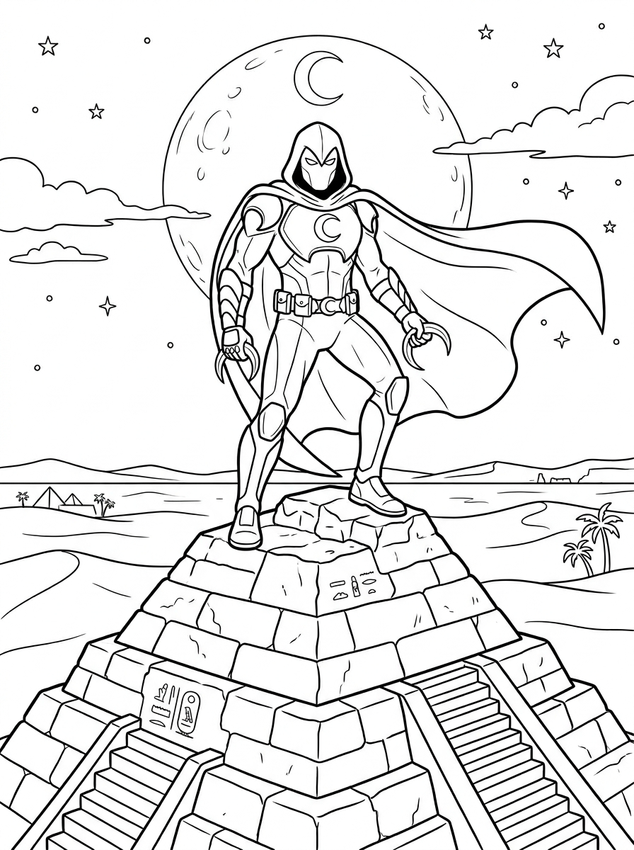 grinch Moon Knight coloring pages