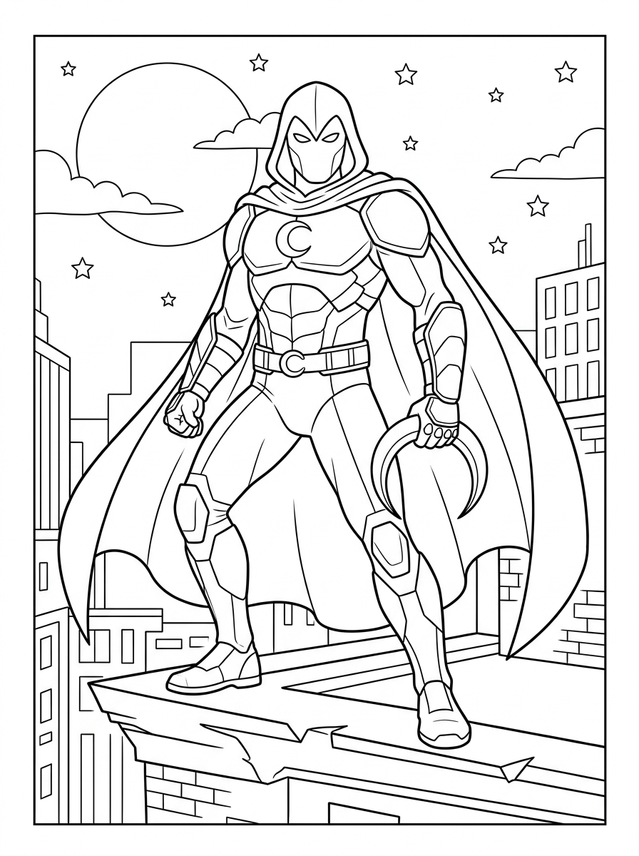 Moon Knight coloring pages