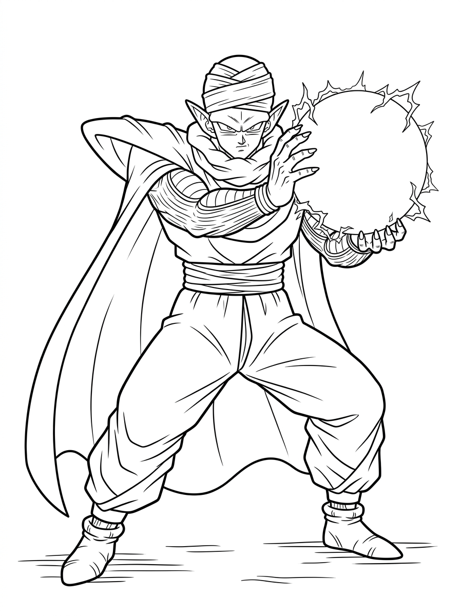 Piccolo Coloring Pages 13 detailed Piccolo coloring pages for adults