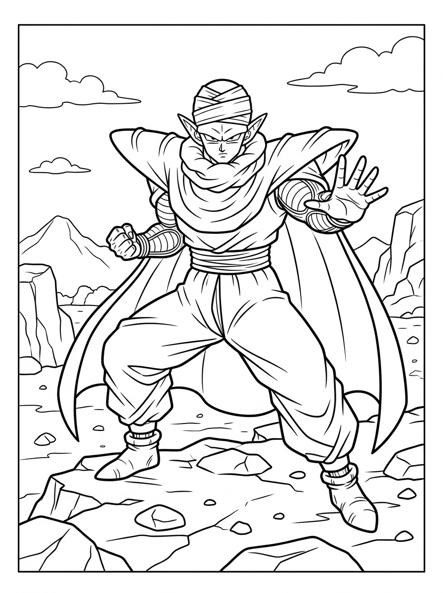 Piccolo Coloring Pages 18 free full size printable Piccolo coloring pages for adults pdf
