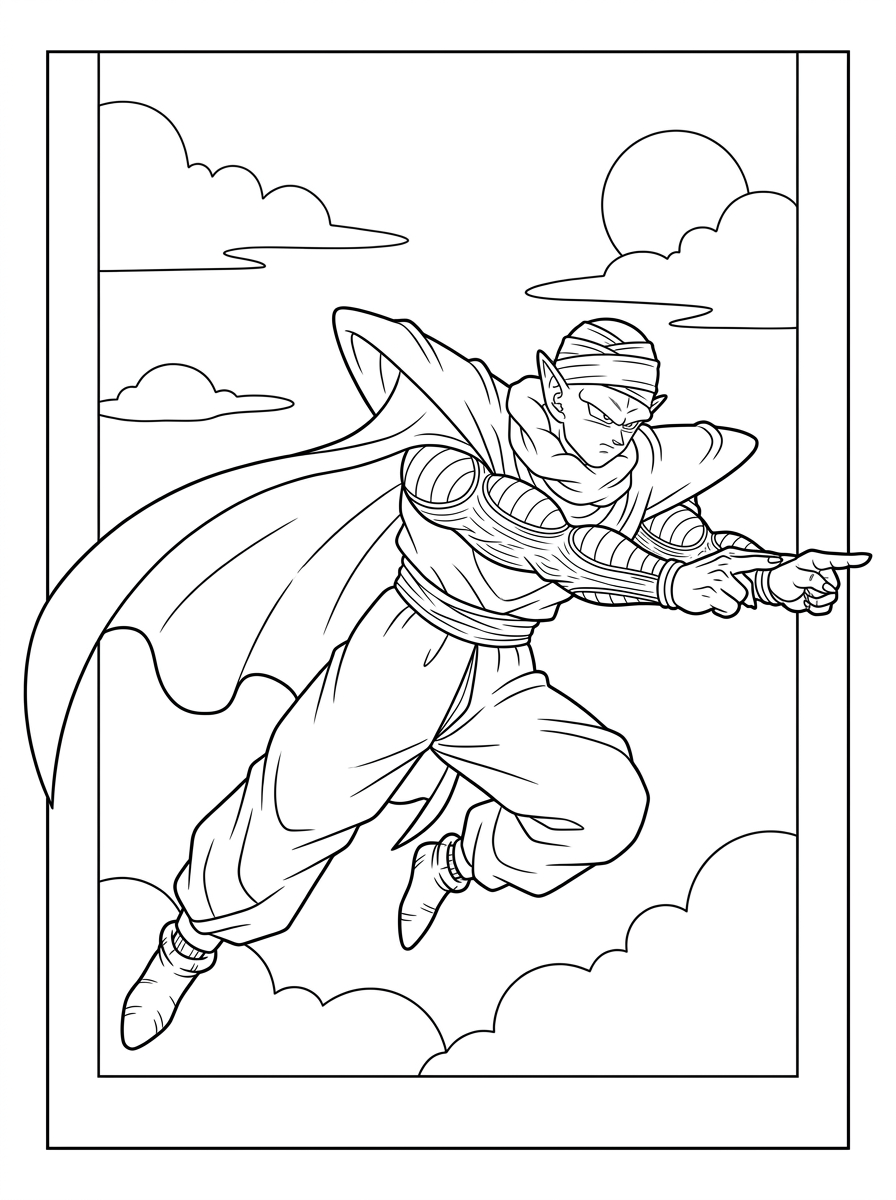Piccolo Coloring Pages 10 easy Piccolo coloring pages