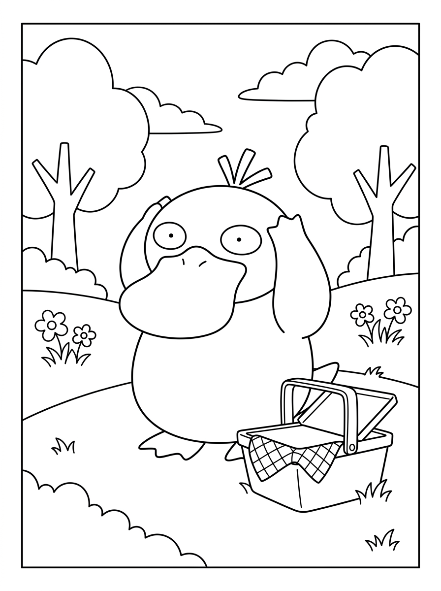 zbarvení Psyduck stránky