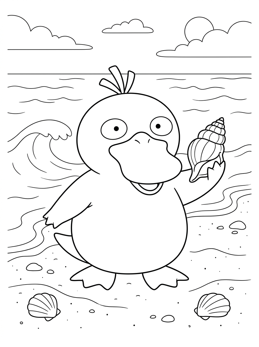 Psyduck ozdobné omalovánky