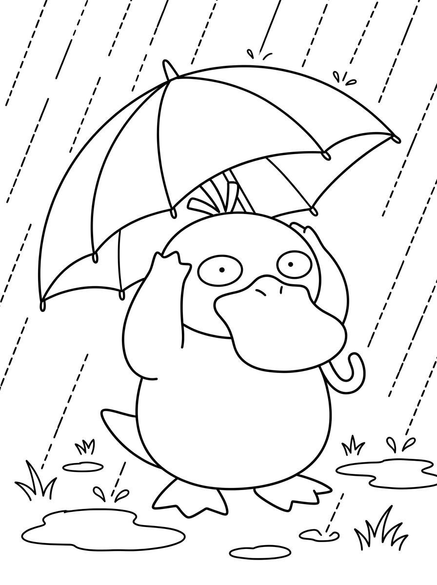 roztomilý Psyduck omalovánky