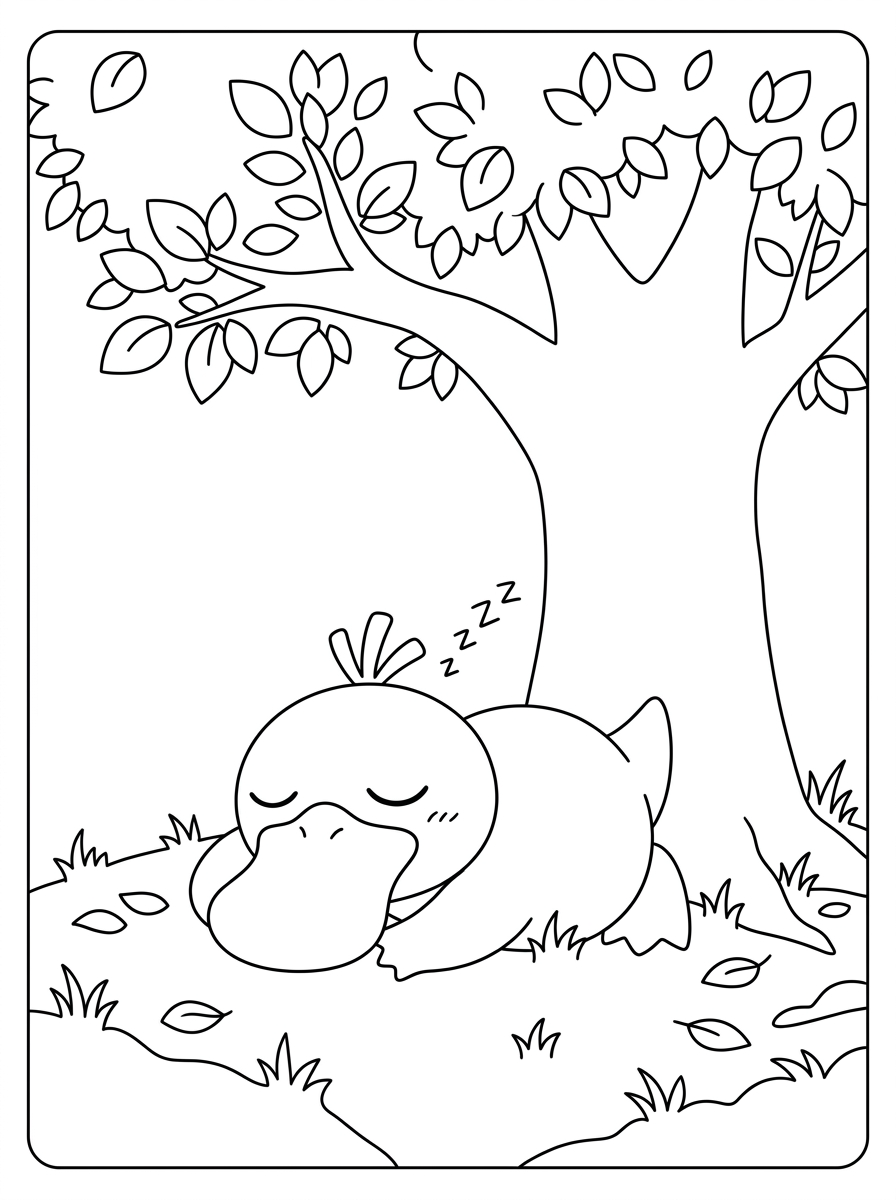 grinch roztomilý Psyduck omalovánky
