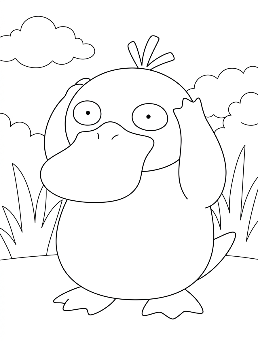 21 Desenhos Psyduck Para Colorir Imprim veis Gratuitos Para Crian as